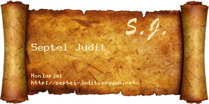 Septei Judit névjegykártya